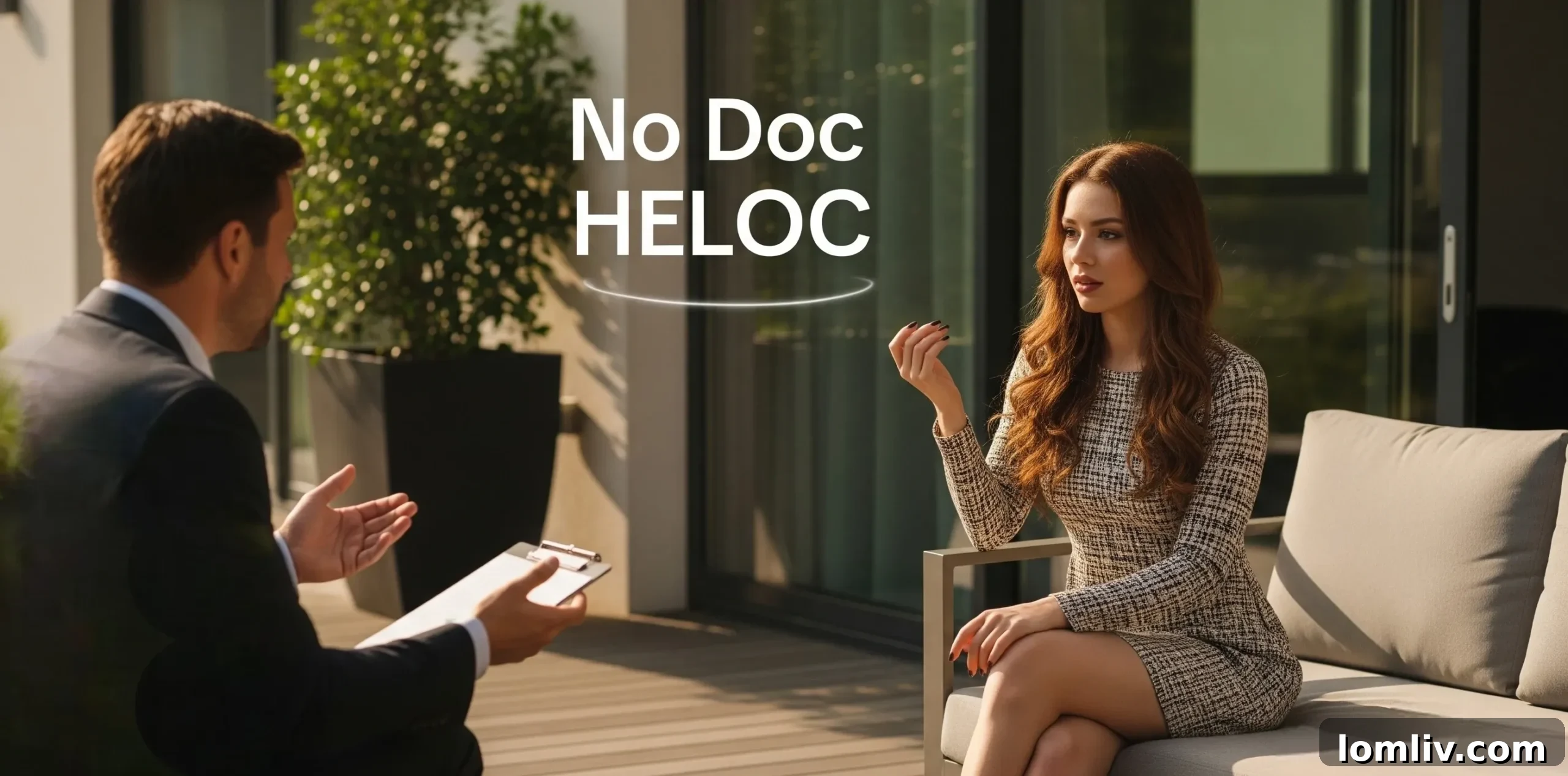 Two hands shaking over a home model and financial documents, symbolizing a successful No Doc HELOC loan process.