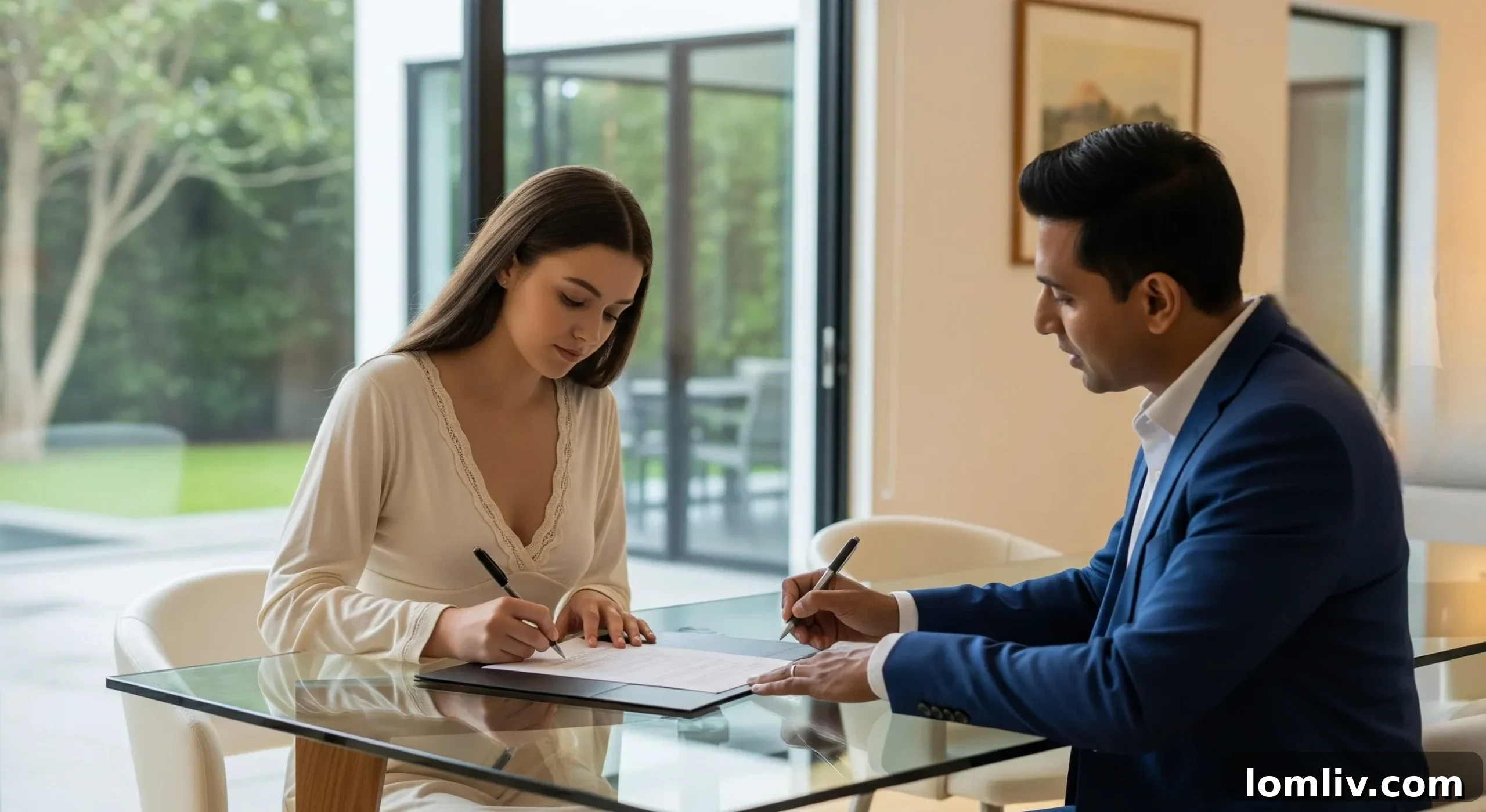 Mortgage broker guiding clients through loan options