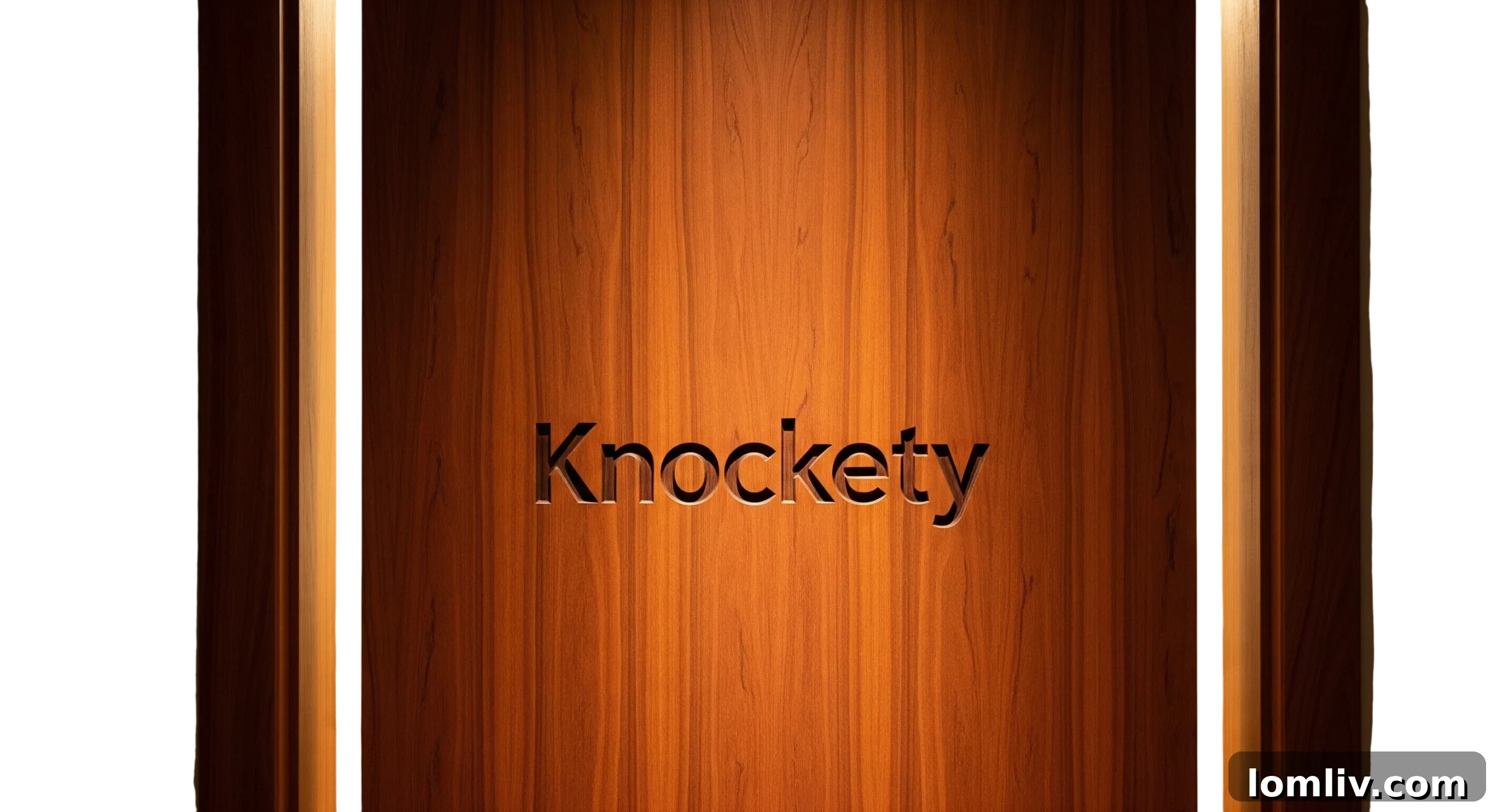 Solid wood door with elegant grain and panel design