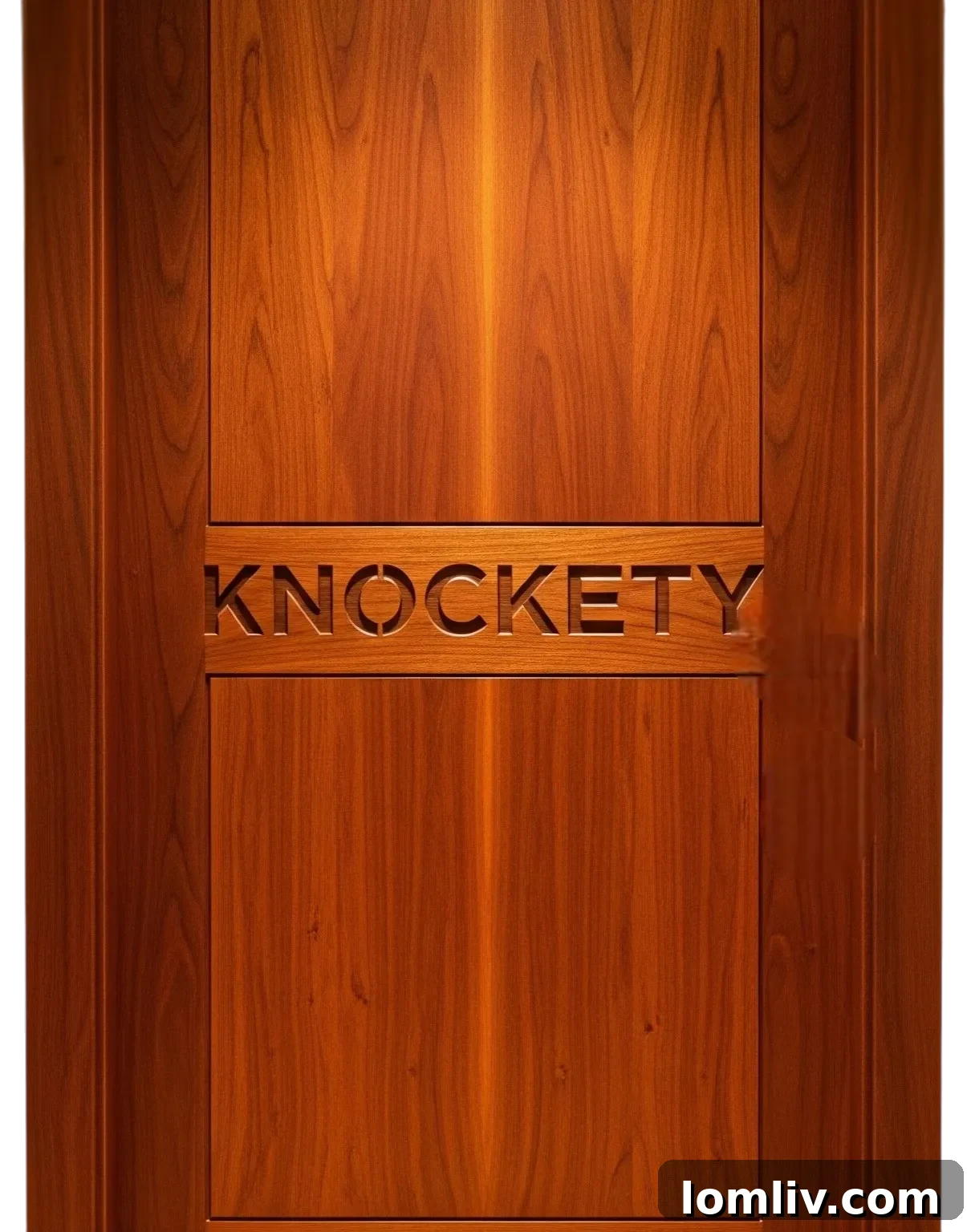 Elegant solid wood door in a modern home interior