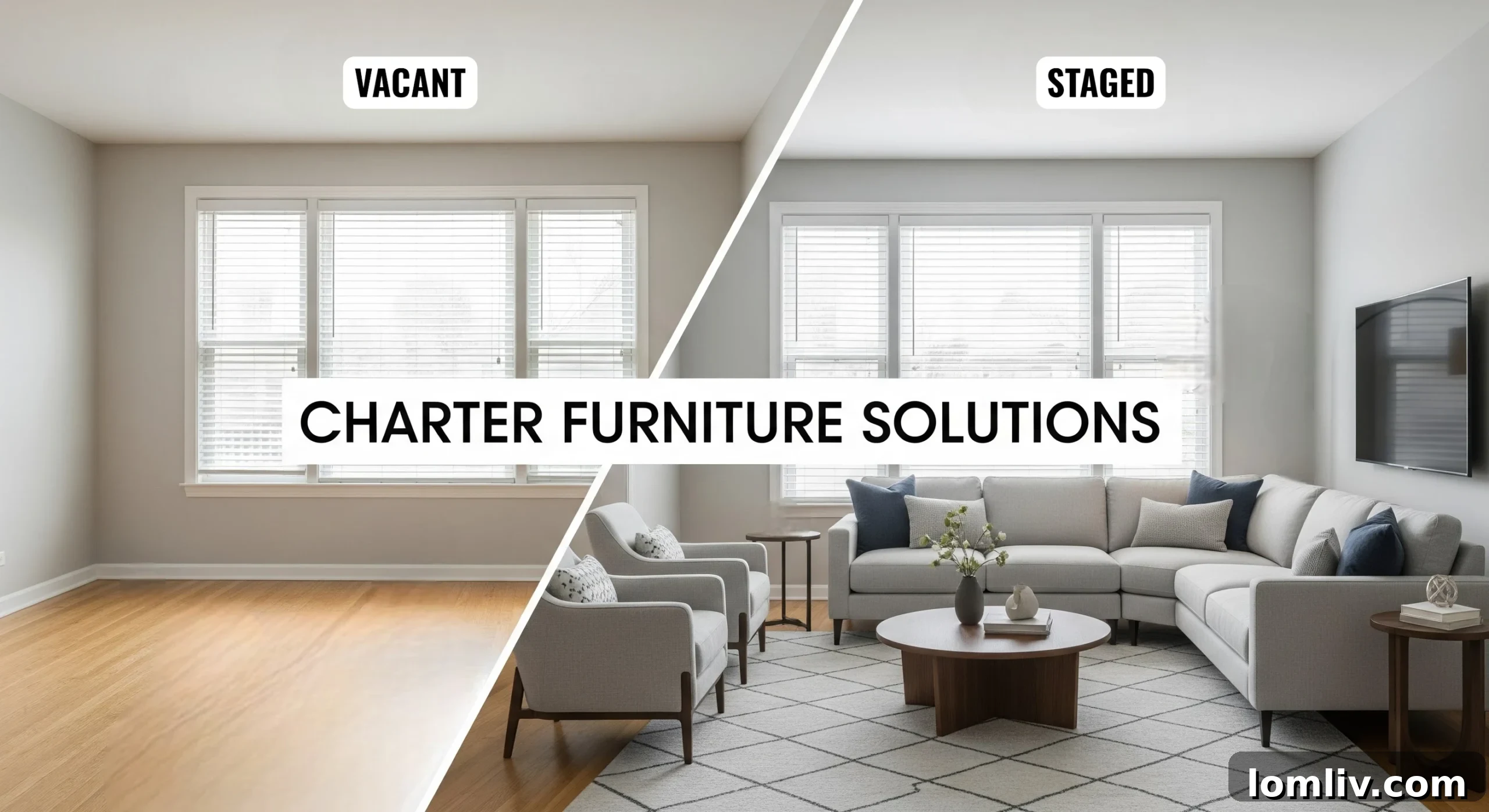 Dallas-Fort Worth pazarında alıcıları çekmek için ev sahnelemenin önemini vurgulayan boş bir oturma odası