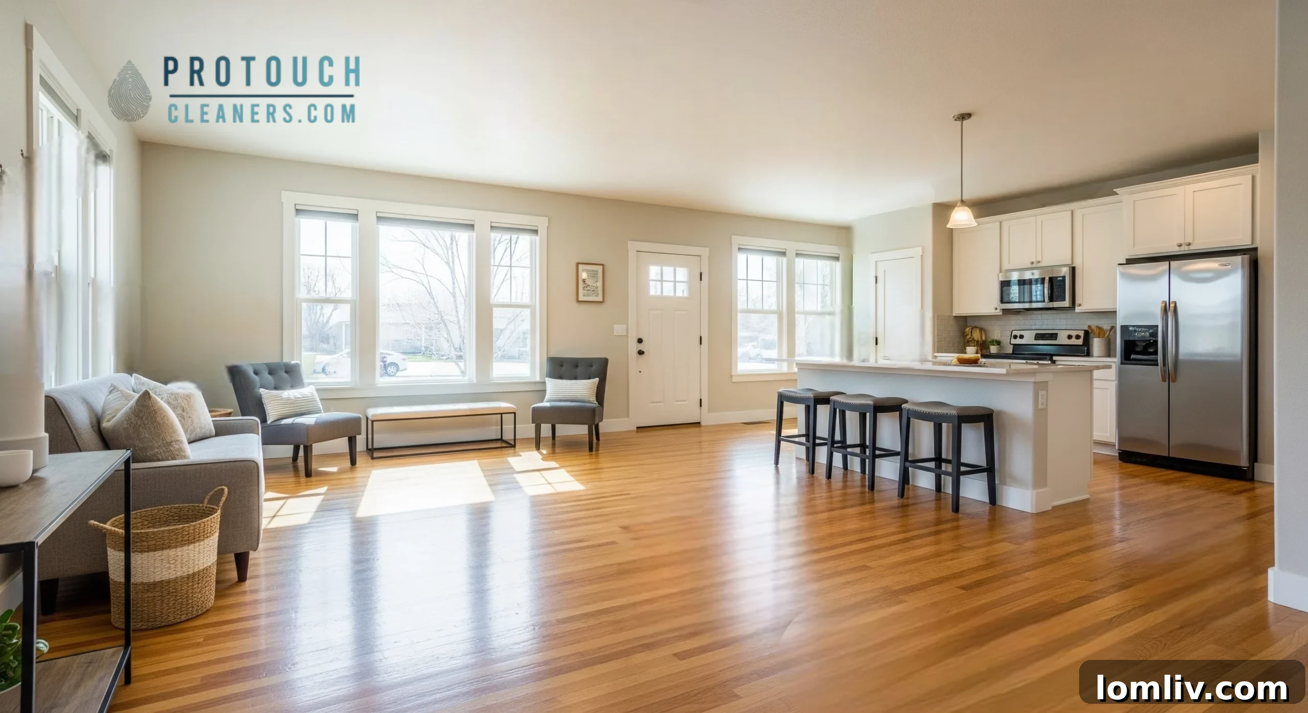 Spotless home interior, sparkling clean and ready for sale