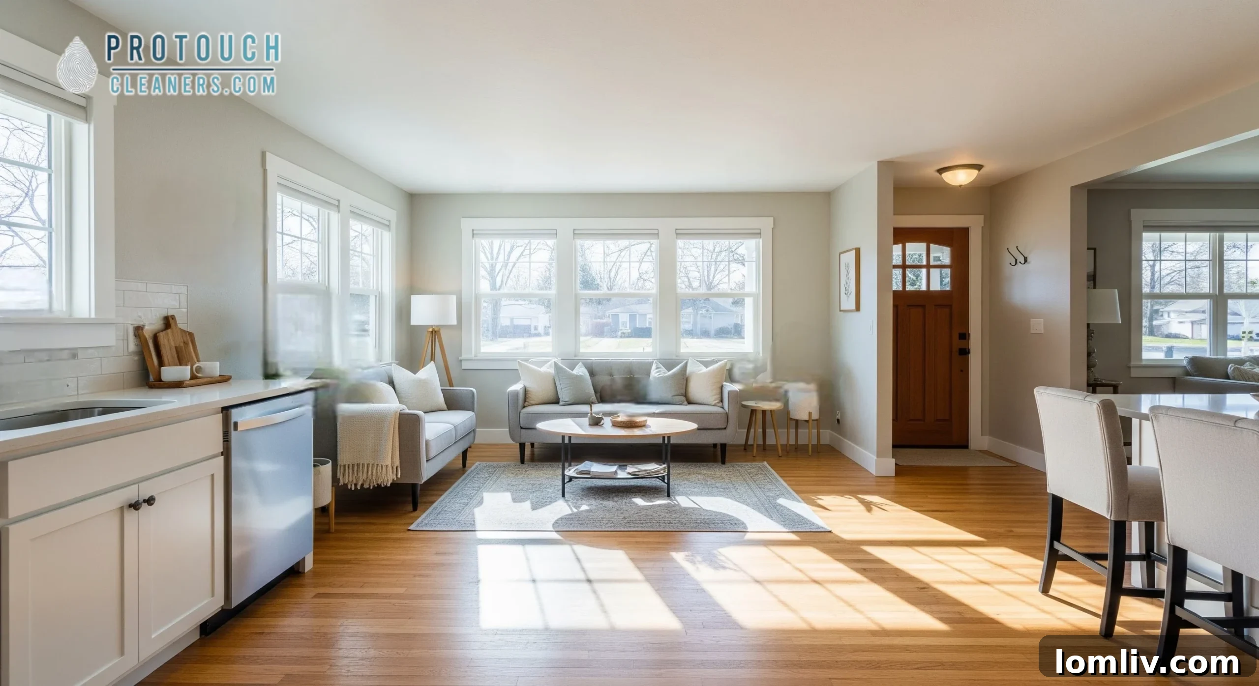 Immaculate kitchen with shining countertops and spotless surfaces