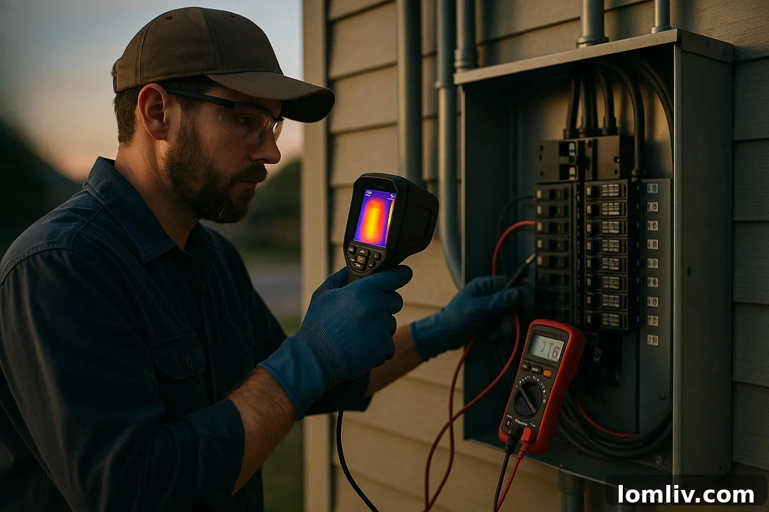 Licensed Abilene Electricians Tackle Complex Wiring Issues 2 Licensed electrician inspecting complex electrical wiring.