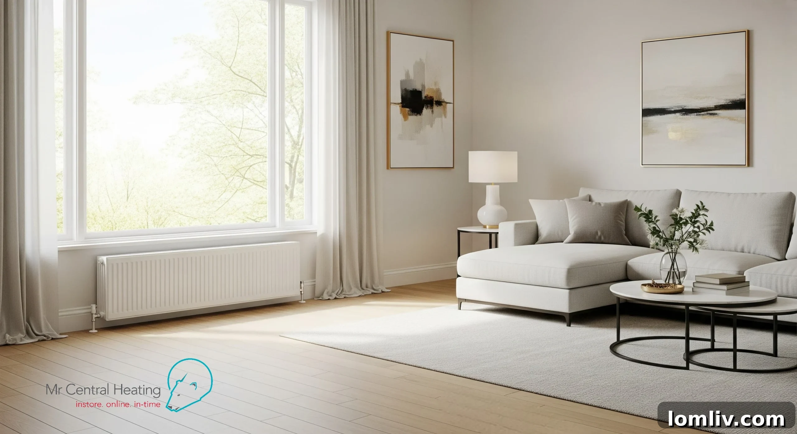 Revive2 Radiators: Harmonizing with Every Interior Style 3 Revive2 radiator complementing traditional interior design with classic furniture and detailing.