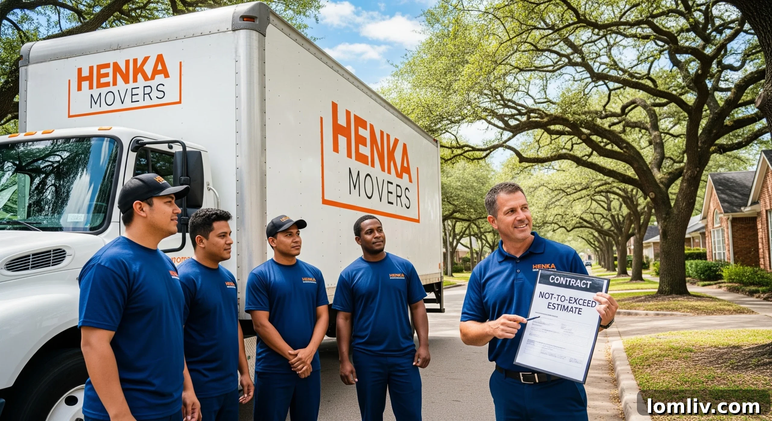 Moving crew loading a truck, representing top-rated affordable movers in Houston.