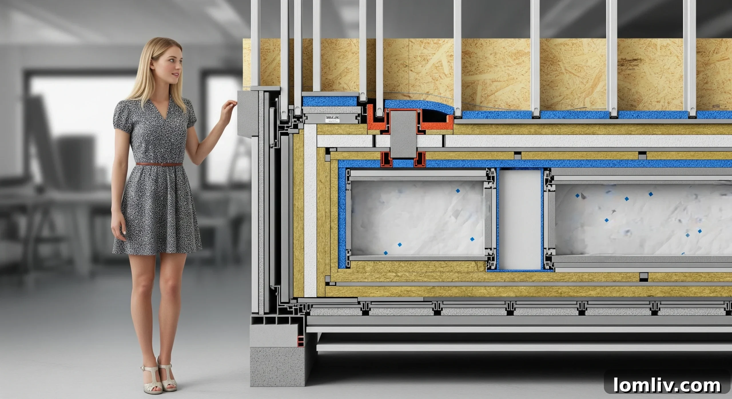 Construction workers installing insulation panels on a metal roof, demonstrating proper technique.