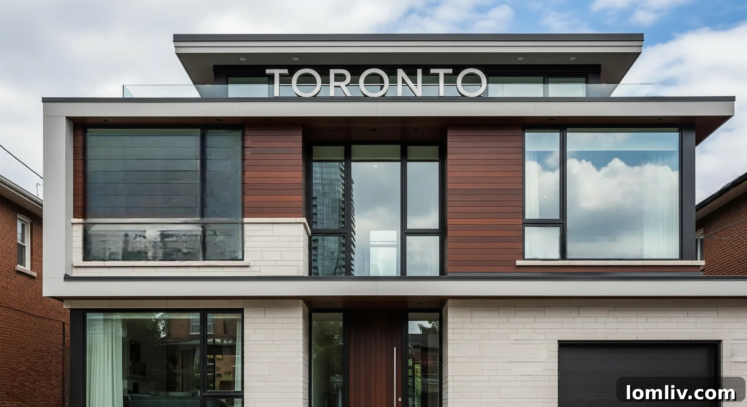 Premium double-pane windows on a modern Toronto home exterior