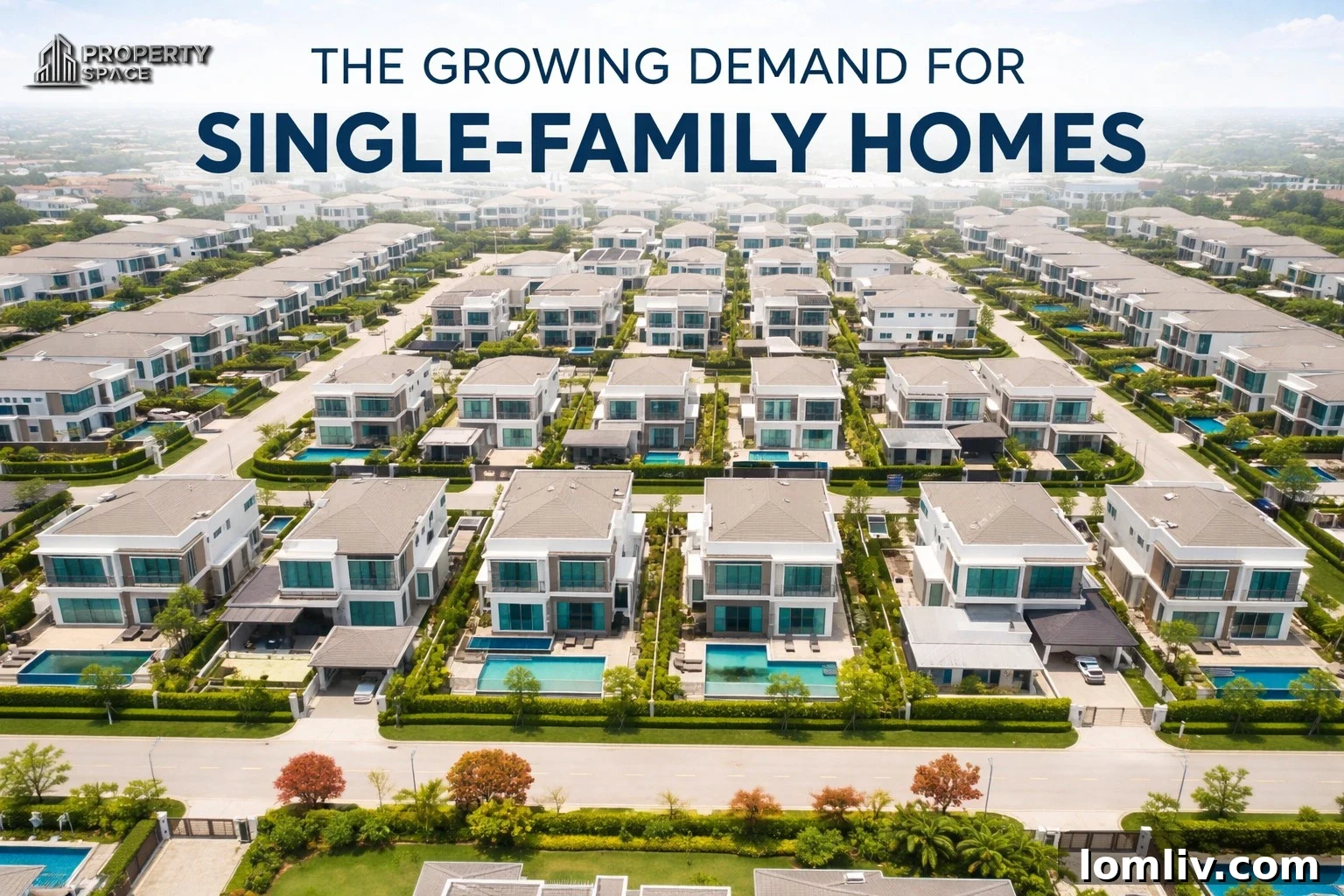 Modern single-family home with a swimming pool and tropical garden in Pattaya.