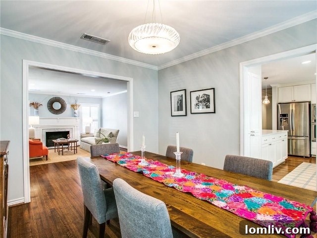 Interior view of the formal living room at 4433 Hyer, showcasing elegant furnishings and hardwood floors
