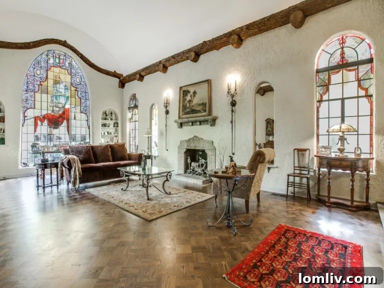 Interior view of 7035 Lakewood Blvd., showcasing unique Hutsell design elements.