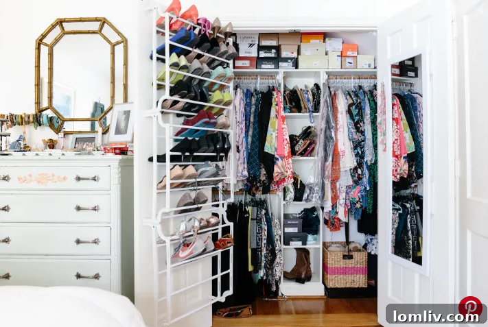 Organized home interior with clear storage bins, maximizing space and promoting minimalist living