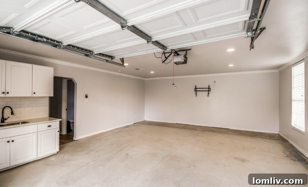 Spacious bathroom with dual sinks and ample storage, designed for organization