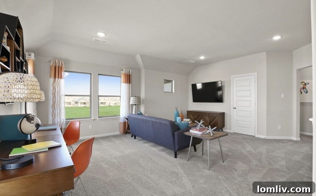 Spacious living room with high ceilings and natural light, ready for intentional design