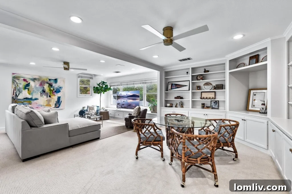 Spacious Upstairs Game Room Overlooking Scenic Backyard