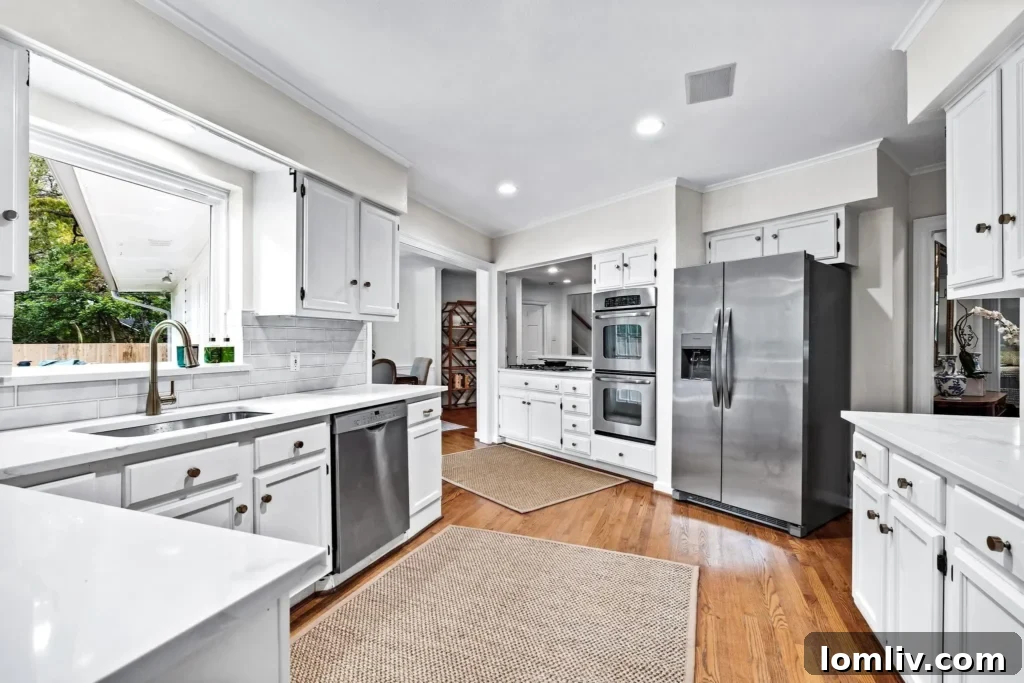Fully Renovated Gourmet Kitchen with Quartz Counters and Stainless Steel Appliances