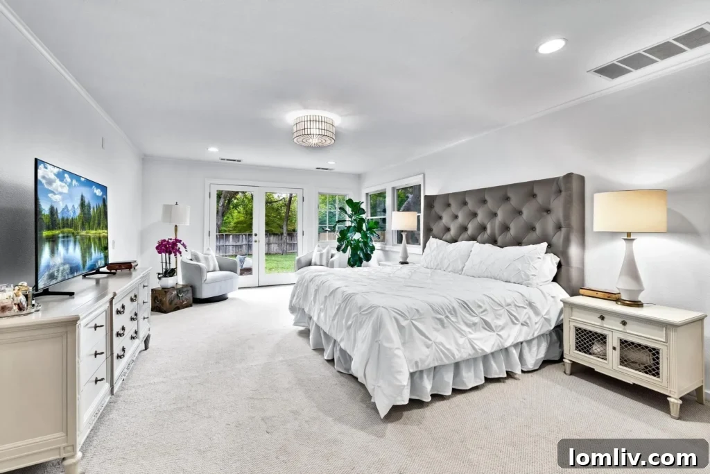 Spacious Primary Suite with New Carpet and Backyard Access
