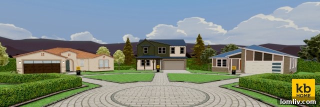 A rendering of a customizable virtual home interior with various design options, showcasing personalization in the metaverse.