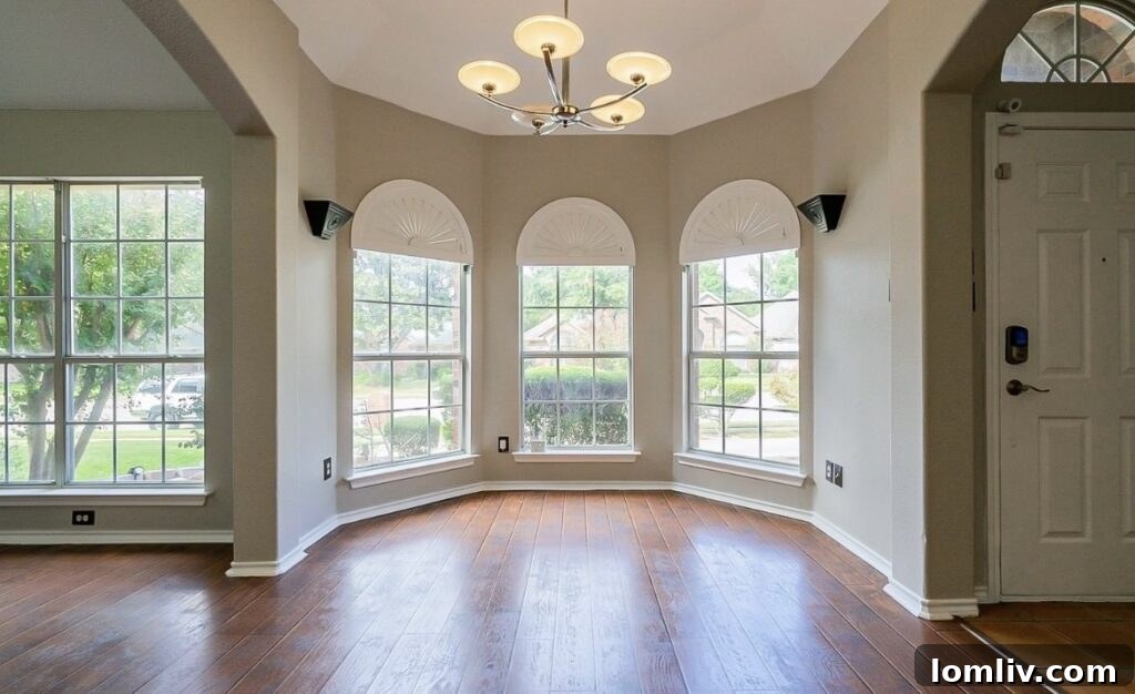 Cozy fireplace in a modern North Dallas living space