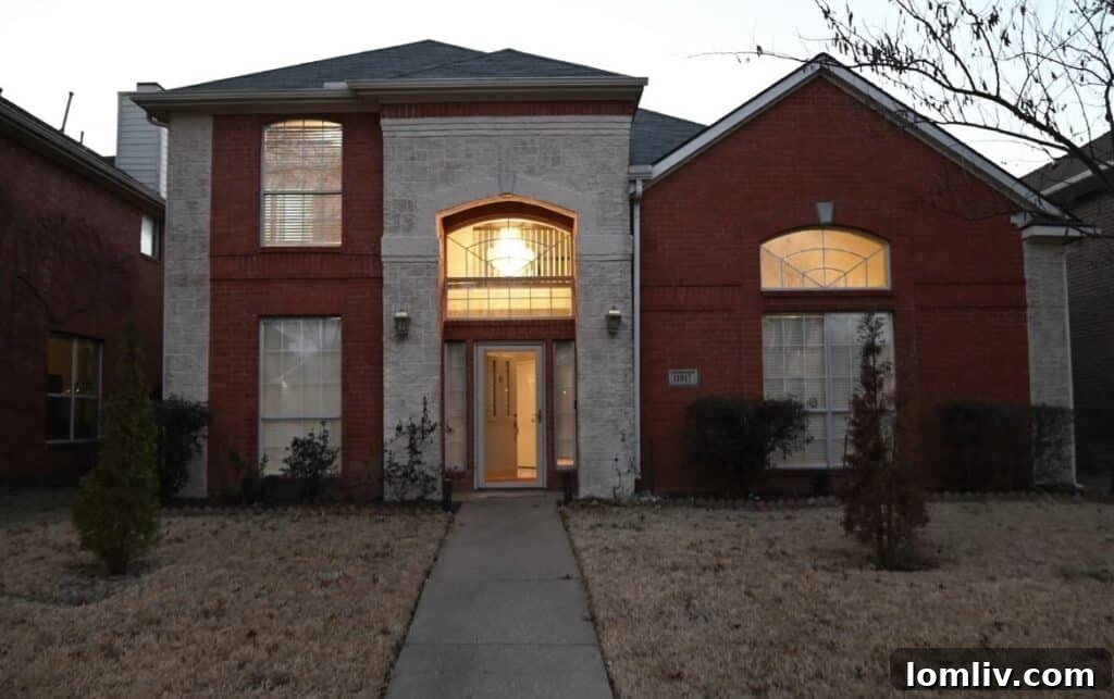 Exterior view of a welcoming Lake Highlands family home