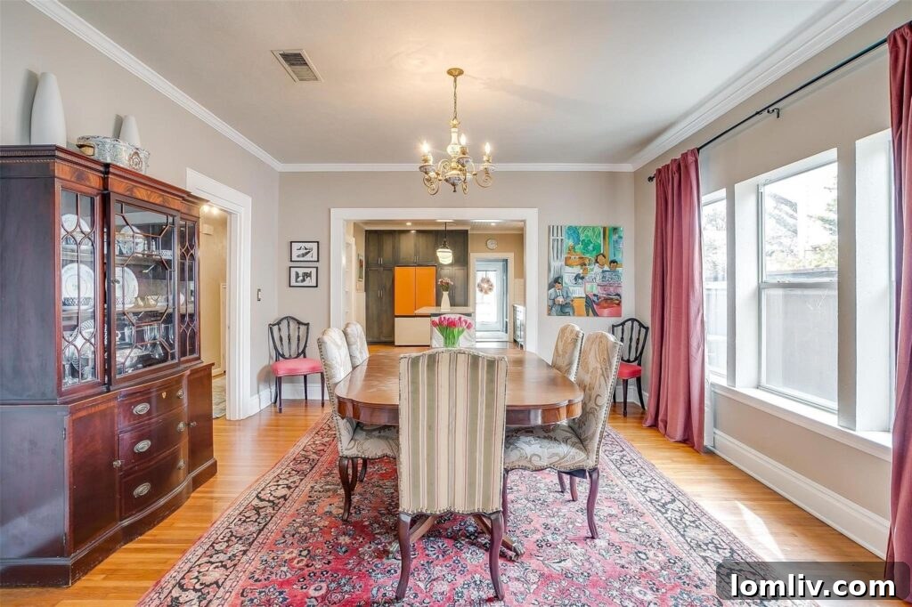 Dining Room with Widened Kitchen Opening for Open Plan Feel