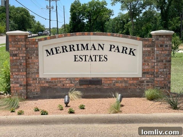 Merriman Park Estates street view with mature trees