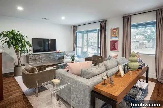 Open concept living area with kitchen