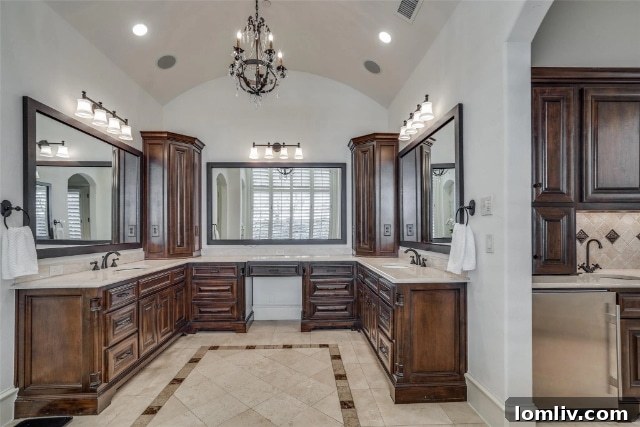 Hillcrest Estates Italian Villa A Legacy For Lifelong Memories 13 Luxurious primary bathroom with soaking tub and double vanity