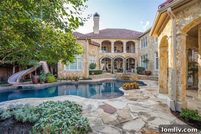 Hillcrest Estates Italian Villa A Legacy For Lifelong Memories 24 Al fresco dining area on a covered patio with outdoor kitchen