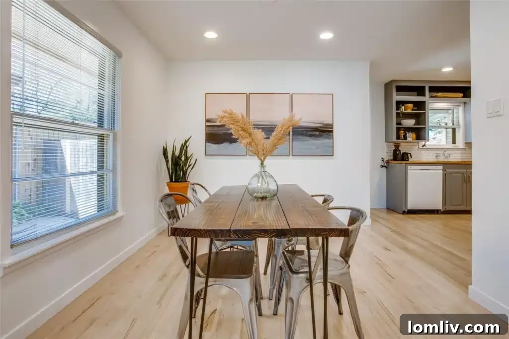 A modern kitchen with butcher block countertops, crisp white subway tile backsplash, and elegant open shelving, complemented by a stainless steel range and ample natural light.