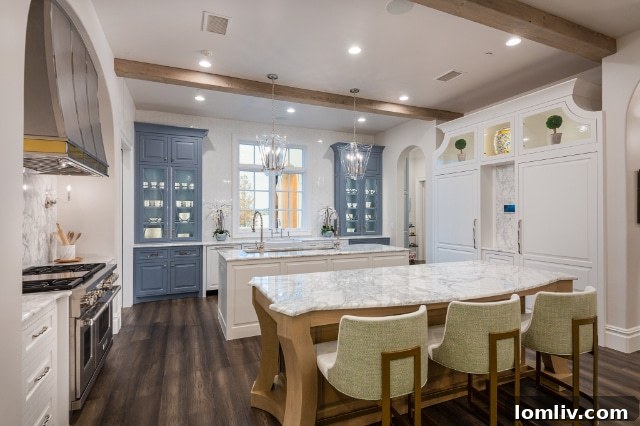 Elegant seating area in White Rock Lake estate