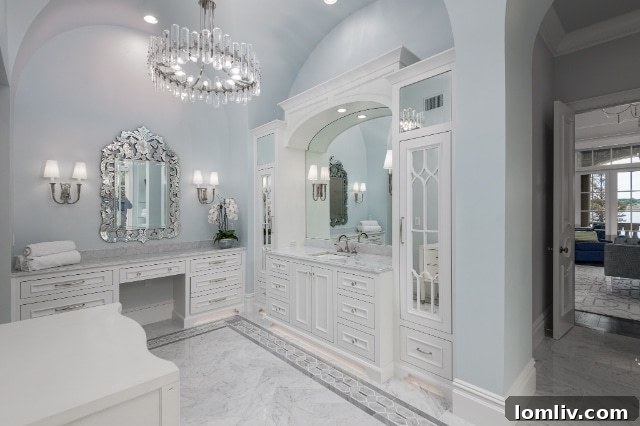 Spacious walk-in closet with luxury finishes