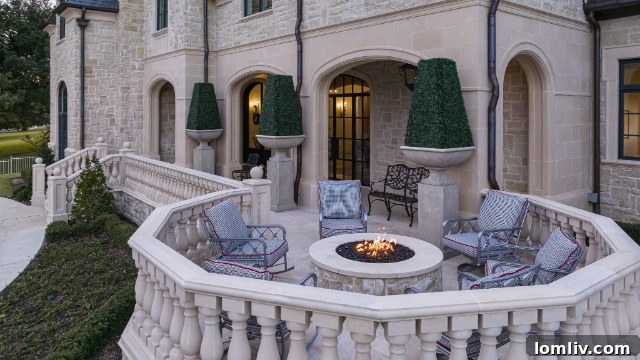 Expansive White Rock Lake luxury home exterior