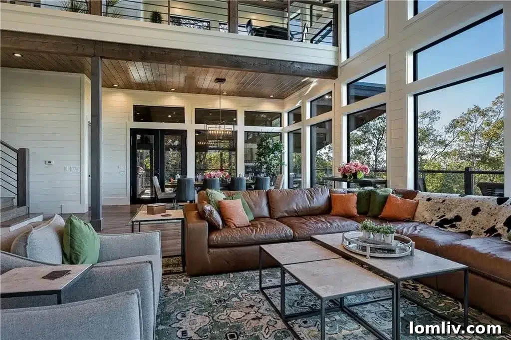 Modern open-concept kitchen with a large island and high-end appliances