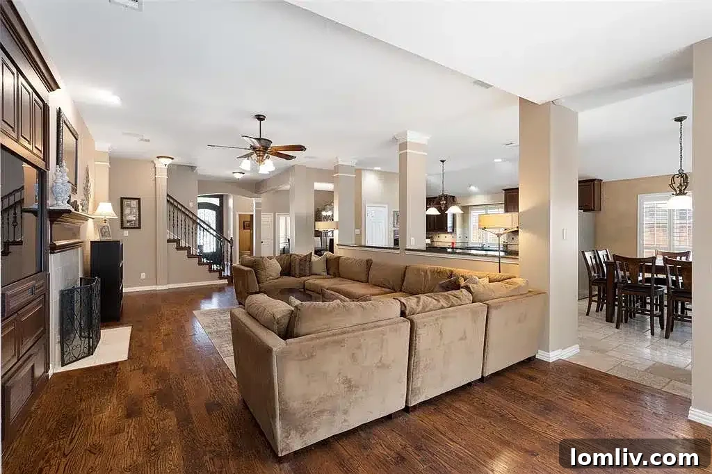 Spacious kitchen with modern amenities and a breakfast bar at 3513 Cottonwood Springs Drive