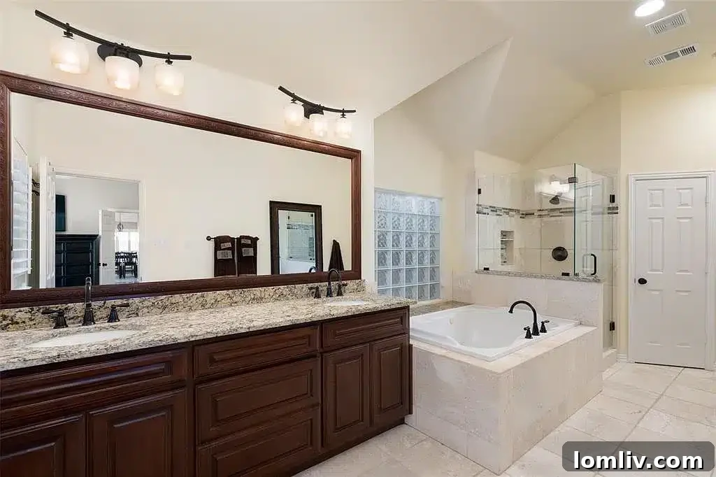 Luxurious master bedroom with space for a sitting area at 3513 Cottonwood Springs Drive