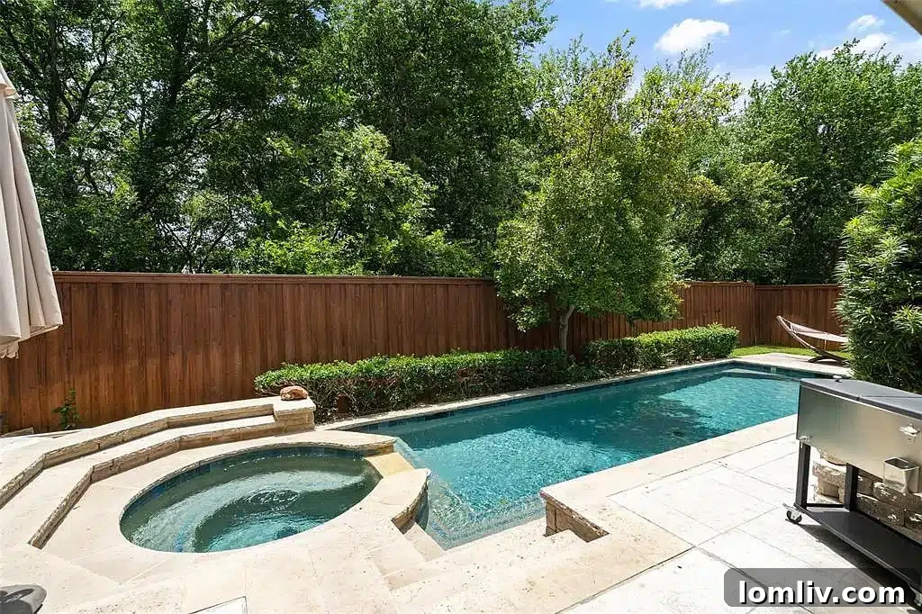 Private outdoor patio and backyard area at 3513 Cottonwood Springs Drive, ideal for relaxation