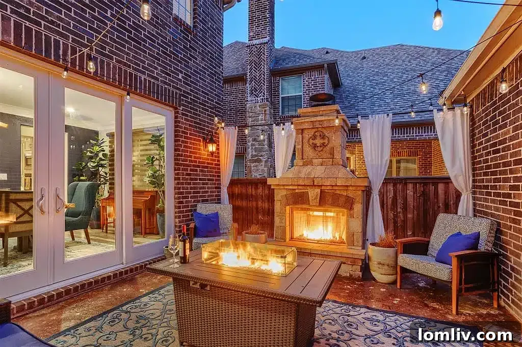 Spacious outdoor patio with seating overlooking the backyard at 8204 Bankside