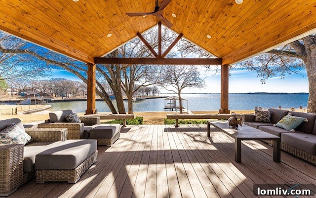 Primary bedroom with stunning open water views from Mabank home
