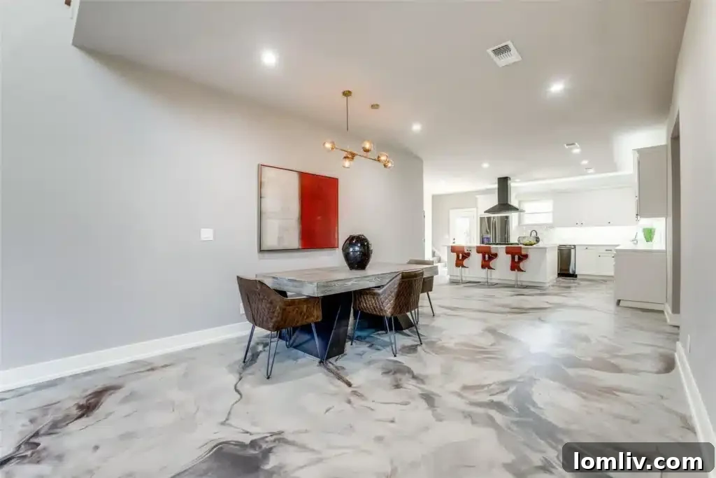 Stylish interior with neutral color palette complementing contemporary design