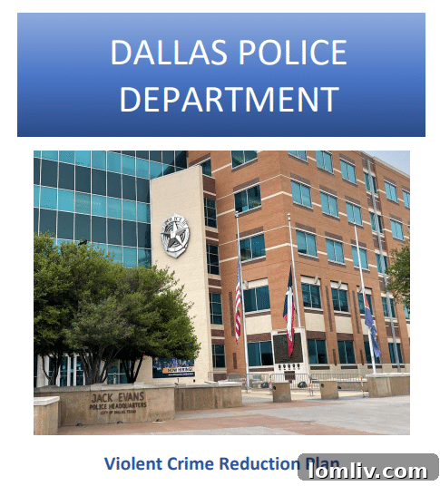 An image showing Dallas police officers interacting with the community or on patrol.
