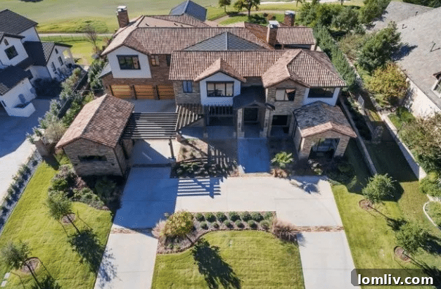 A view of Patrick Mahomes's home in Westlake, Texas, illustrating his personal connection to the Dallas-Fort Worth area.