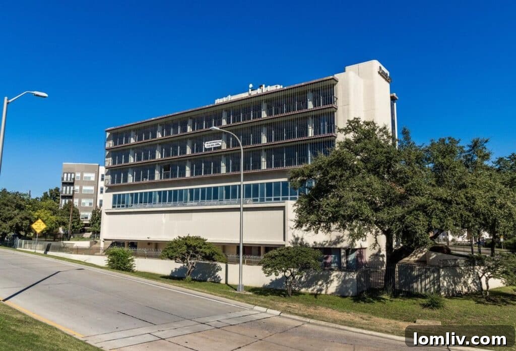 Braniff International Hostess College building with sign