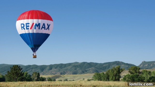 The vibrant RE/MAX DFW Associates balloon, a symbol of excellence in real estate.