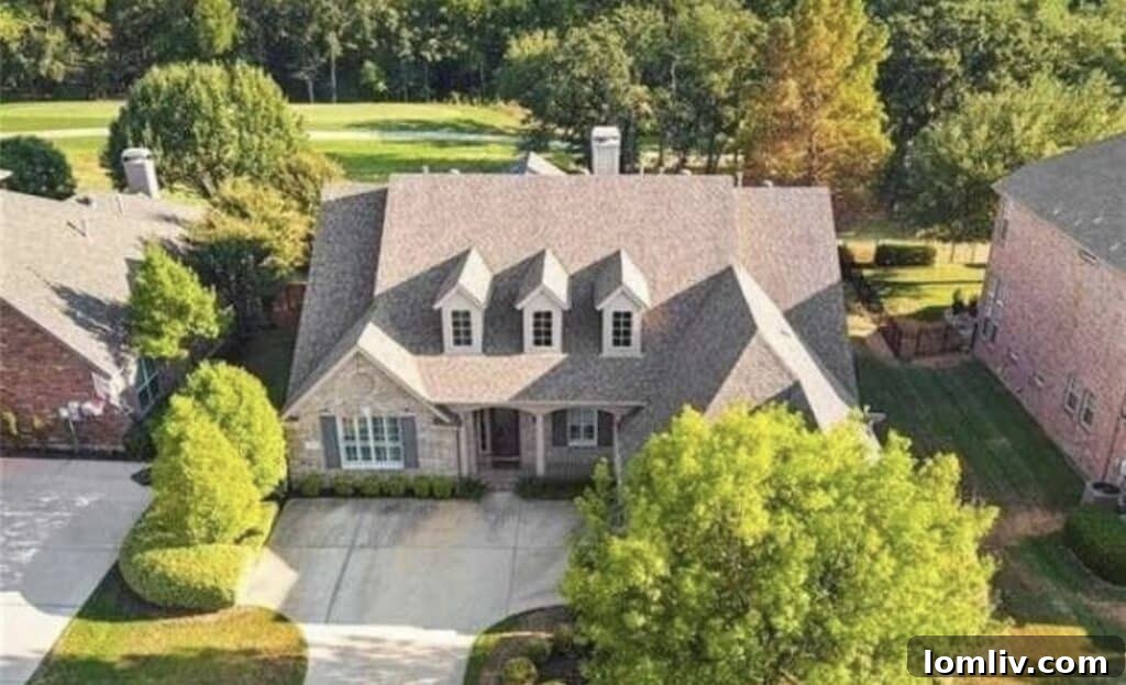 Luxurious home overlooking a golf course