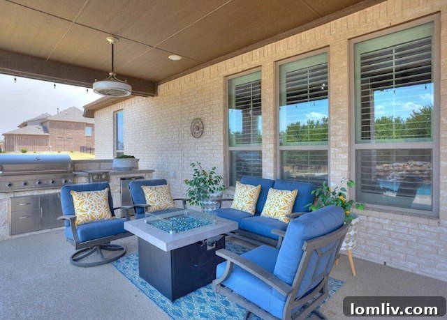 Outdoor kitchen with grill and counter space