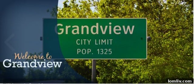 Grandview, Texas city limits sign, indicating a small yet proud town.