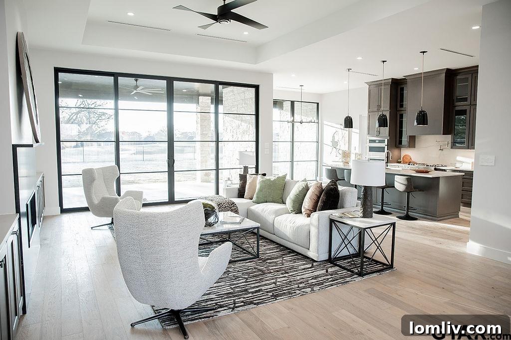 Elegant interior design with open spaces and breathtaking golf course views at 94 Ryder Cup Trail