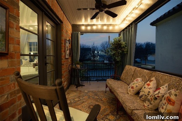 Front balcony of the home, perfect for enjoying a cafe au lait