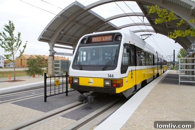 DART-Dallas Agreement Derailed: Leaders Seek Path to Restoration 2 A DART train moving through Dallas, illustrating urban transit